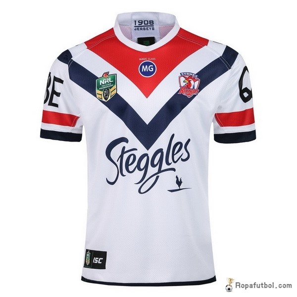 Camiseta Rugby Sydney Roosters Replica Segunda Ropa 2018 Blanco